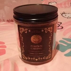 Bath & Body Works Pumpkin Carving Candle - Black and Gold
